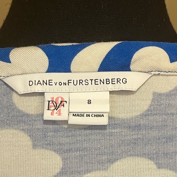 Diane Von Furstenberg DVF 1974 Beth Silk Jersey Spiral Fern Shift Mini Dress, 8 - Picture 6 of 10